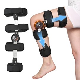 Rodillera Mecánica Ortopédica -Rodillera Graduable 0-120° para Alivio de Artritis, LCA y Menisco - Soporte Ligamentos Rotuliano Ajustable, Inmovilizador Postoperatorio para Deporte y Lesiones
