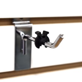 STORE FIXTURES DIRECT Black Peg Hook Stoppers, Squeeze & Pinch Inventory Control Clips to Help Keep Merchandise on Hooks, 200 Pack