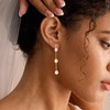 Txdvbls Dangle Earrings for Women Hypoallergenic Silver Flower Drop Earring