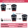 DMWD 22mm Heavy Duty Latching Metal Push Button Switch Large