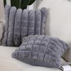 Madizz Faux Wool Grey Cushion Covers 20x20 inch, 50x50 cm,