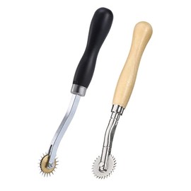 Pack of 2 Leather Craft Tool, Sewing Tool Needle, Leather Marking Wheel, Sewing Serrated Stitch Marker Cutting Tool, Sewing Pane Wheel for Leather, Paper Crafts and DIY Pattern Making Sewing