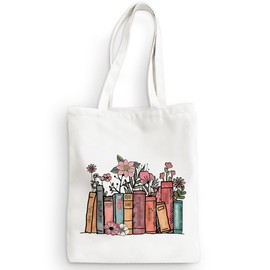 Inspired Tote Bag Book Decor for Bookworms and Music Lovers - Bookish Gifts for Women, BFF, Friends - Mothers Day, Christmas, Birthday - Reusable Beach and Grocery Shopping Bag