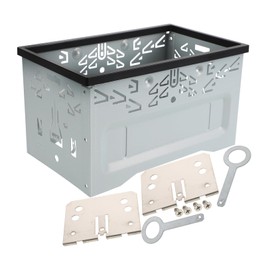 Operitacx Metal Frame Double Din Car Radio Mount Universal Mount Kit Easy Install Car Stereo Mounting Bracket