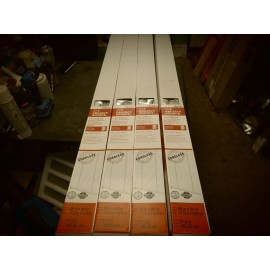 Project Source LOT OF 4 1" Cordless White Vinyl Light Filtering Mini Blinds. 58" W x 64" NEW