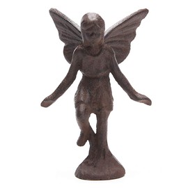 BRASSTAR Cast Iron Fairy Statue Collection Garden Home Office Desk Fairy Tale Decor Elf Angel Figurine PTWQ010