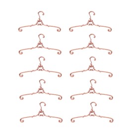 FOYTOKI 10Pcs Mini Clothes Hangers for Dolls Dollhouse Accessories 1 12 Scale Metal Doll Clothes Rack Organize Tiny Doll Clothing Display