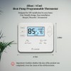 Thermostat for Heat Pump,Programmable Thermostat for House,Single-Stage Systems,2 Heat/1 Cool