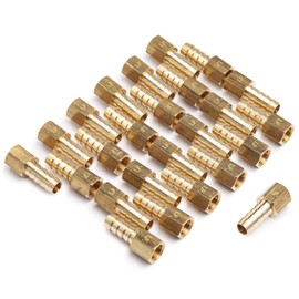 LTWFITTING No Lead Brass Fitting Coupler/Adapter 5/16" Hose Barb x 1/8" Female NPT Fuel Gas Water (Pack of 25)