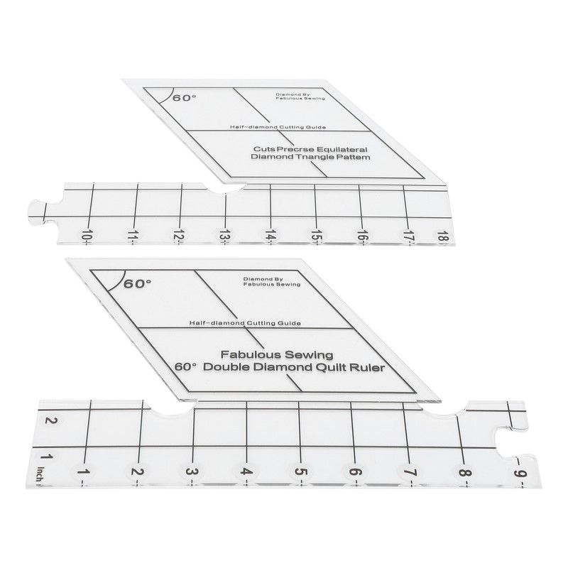 18inch Double Strip Quilting Ruler 60 Degree Diamond Quilt Ruler