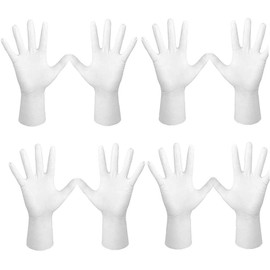 16 Disposable Latex Gloves White Powder Free Multipurpose Clean Medium Size