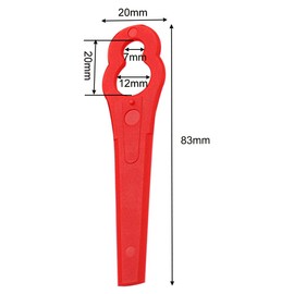SWAWIS 100 Pieces Grass Trimmer Blade Red Replacement Blade Grass Trimmer Plastic Lawn Mower Blade Grass Trimmer for FRT18A FRT18A1 Art 46155 FRT20A1 Accessories