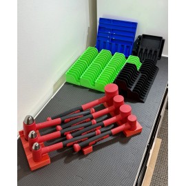 DesignsbyLou Harbor Freight Icon Hammer Organizer – 3D PrintedDesigne - Gray