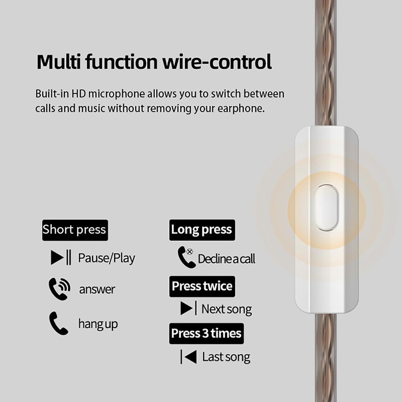 Kz DQS in Ear Headphones Wired Gaming IEM HiFi Earbuds,High-Precision