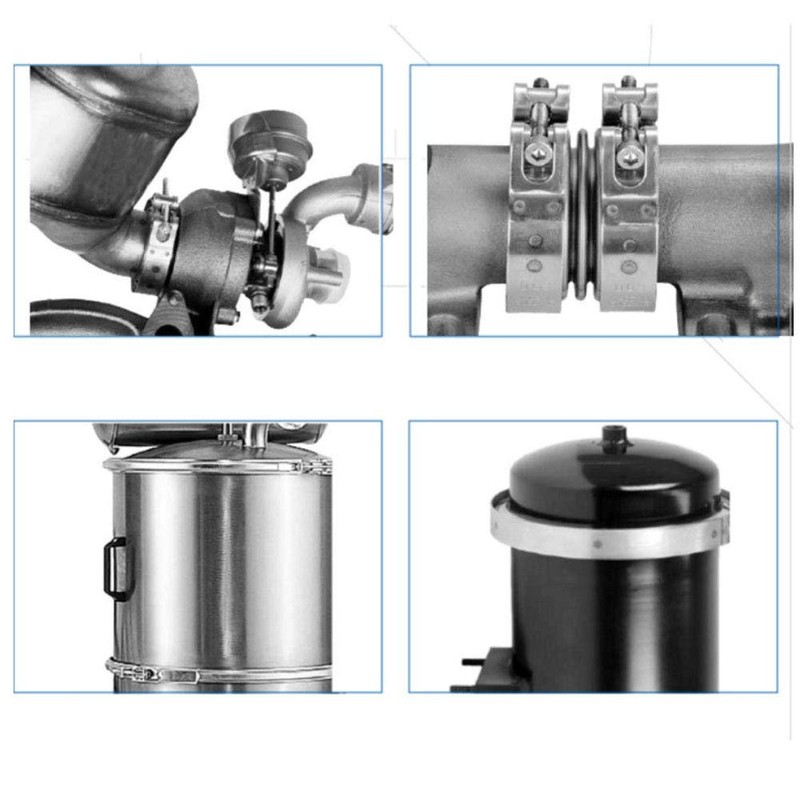 3" Inch V Band Clamp Exhaust Turbo with CNC Flanges