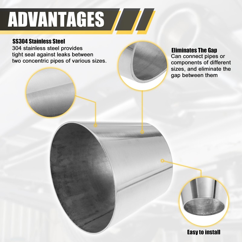 X AUTOHAUX Car Mandrel Exhaust Bend Elbow Pipe 304 Stainless