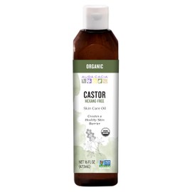 Aceite de ricino orgánico de Aura Cacia para el cuidado de la piel, 16 onzas líquidas