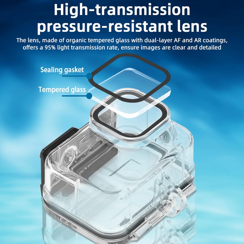Waterproof Case for Go Pro Hero 13, Protective Underwater Diving