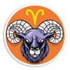 2 x 10cm Aries Zodiac Sign Vinyl Stickers - Ram