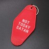 Motel Key Tag Gifts Not Today Satan Keychain Unique Hotel