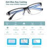 SUNAMOY 3 Pack Extra Wide Metal Reading Glasses Men, Large