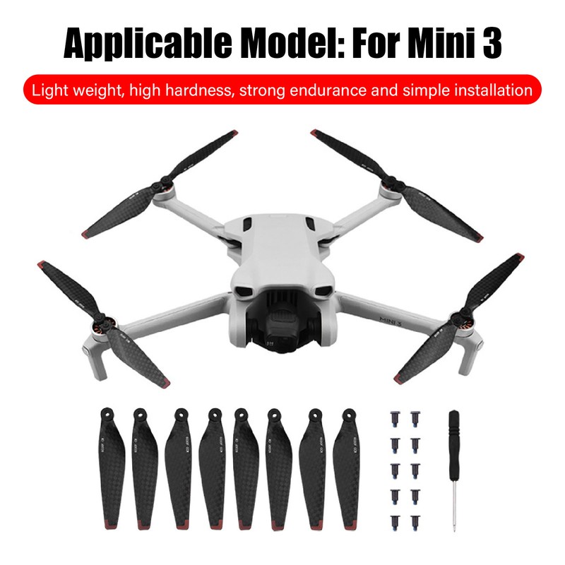 8Pcs Drone Propellers Carbon Fiber Lightweight Drone Blades Replacement for