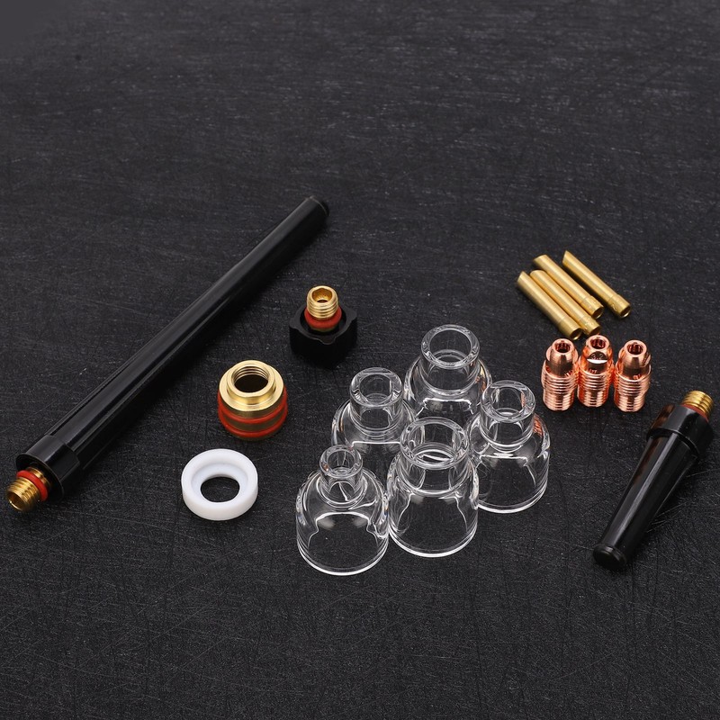 Welding Torch Accessories Kit Glass Cup Nozzle Brass Consumables for