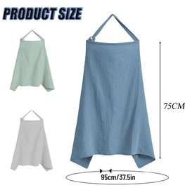 Nursing Cover Nursing Apron FaJoek Muslin Nursing Cover for Babies 75 x 95 cm, Nursing Cover, Nursing Cover for On the Go, Soft and Breathable Nursing Scarf, Cotton Nursing Cover, Adjustable Strap