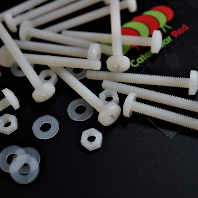 50 x Nylon Flat Head Cross Head Plastic Machine Screws