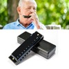 Harmonica, 10 Hole Harmonica Full Size Deluxe Harmonica for Performances