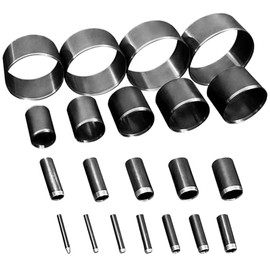 YKSPLUSK Leather Circle Cutter Tool Set, 10 Pieces Circle Punch Tools 15 20 25 30 35 40 45 50 55 60mm, High Carbon Steel Round Cutting Dies - Leather Hole Punch Tool Kit for DIY Leathercrafts