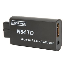 Zunate N64 to HDMI Converter 1080p, N64 Game Console Video Signal to HDMI Signal Adapter Supports PAL NTSC with 3.5 mm Interface, Displayed on HD TV Monitor