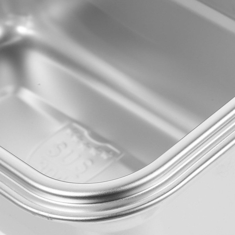 Alipis Ice Cream Storage Container, Stainless Steel Food Storage Box