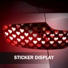 Ferianl Car Rear Tail Light Lamp Stickers, Hollow Heart Pattern