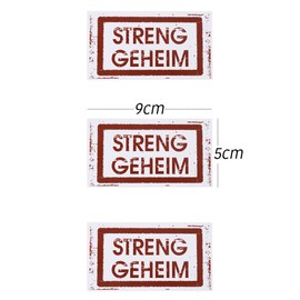 50pcs "Streng Geheim" Sticker for Party Bags Gift Bags Party Bags Party Bags Birthday Bags Detective Party