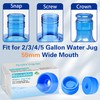 Gofriipai 3 and 5 Gallon Water Jug Cap, Silicone Reusable