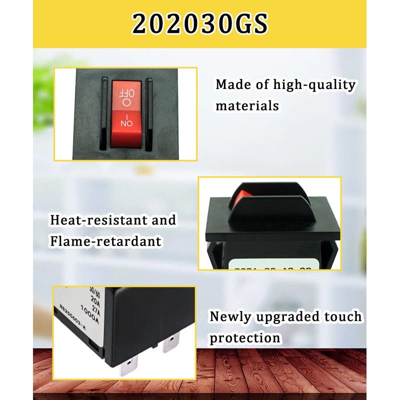 Generator Circuit Breaker 20 AMP Compatible with Briggs & Stratton,Replace