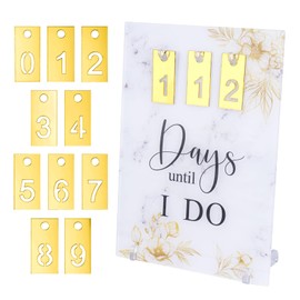 URROMA Wedding Fan Sign, 5 x 7 Inch Wedding Countdown Calendar Days Until I Do Sign Engagement Gifts for Couples Valentine's Day Anniversary