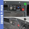 CLUBRALLY Golf Cart Key Switch Console Plate-Red
