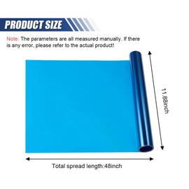 ZIMISI Self Adhesive Car Light Tint Film, 11.88×48 Inches Vinyl Wrap Protector Film, Color Shiny Chameleon Sticker, Auto Modification Cover for Headlight, Taillight, Fog & Brake Light (Dark Blue)