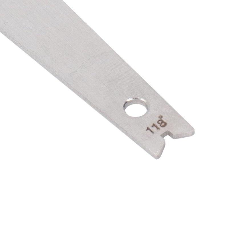 Drill Bit Sharpening Gauge, Stainless Steel 0.5mm Accuracy 118° Angle