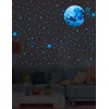 happykau Luminous Stickers (1049 Piece Set), Luminous Stars, Moon +