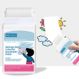 White Paint For Wall,Small Roller Brush Wall Repair Tool,Eco-friendly Latex Paint with Small Roller Brush,Water-Based,Low VOC, Non-Toxic,The best choice for removing wall stains(white)