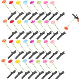 WADY Mushroom Hair Clips, Sprout Clips, 50 Pcs Plant Hairpins Hair Accessories Mixed Style Hairpins Hair Clip, Small Mushroom Barrettes Headwear Sweet Hair Clip Hairpins for Girl Kids Party School
