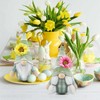 Gehydy Set of 2 Summer Gnome Flowers Decoration Spring Decoration