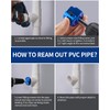 DAYDOOR 1-1/4'' PVC Pipe Reamer Head, 4-Sided Carbide Aluminum Reamer