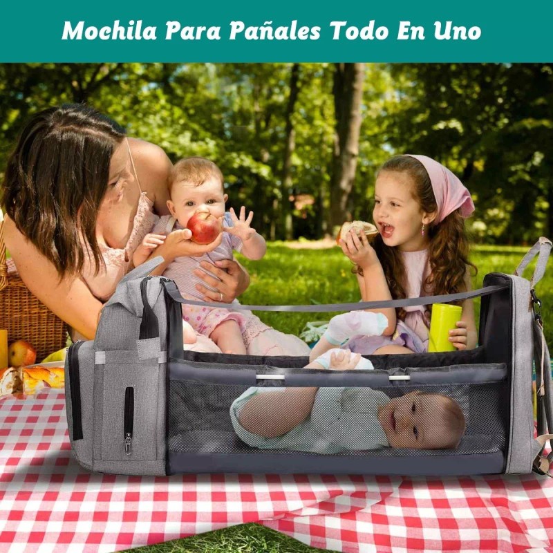 Lostrain Mochila Para Pañales Mochila Bebés Plegable Gran Capacidad