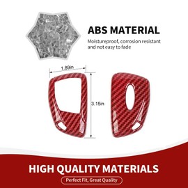 RAZPOY for Silverado Key Fob Cover, Key Case Shell Holder Protector Compatible with 2022-2023 Chevy Silverado & Suburban Red Carbon Fiber Accessories