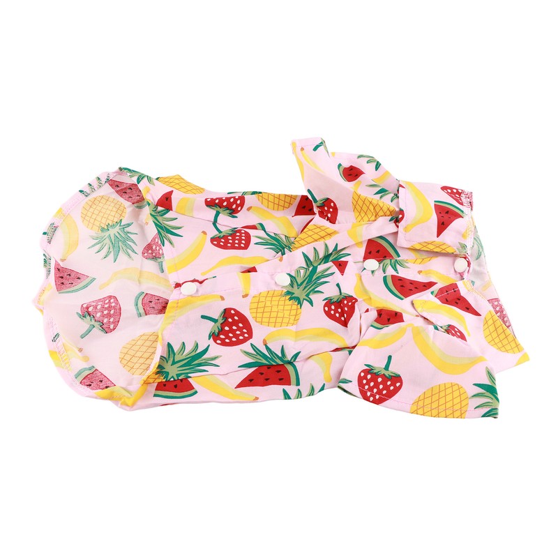 Dog Fruit Print Shirt Breathable Cool Fashionable Cute Pet Clothes