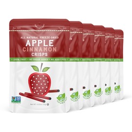 Nature's Turn Freeze-Dried Fruit Snacks, Apple Cinnamon Crisps, Pack of 6 (0.53 oz Each)